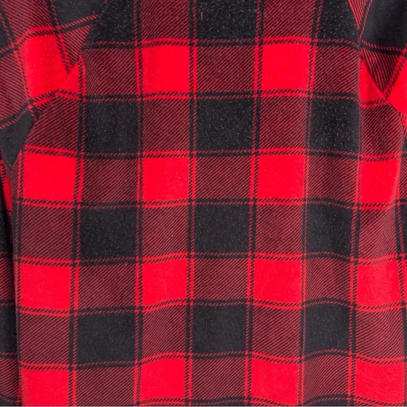 XL SONOMA RED BLACK FLEECE PLAID FLANNEL CASUAL COZY LONG SLEEVE WOMENS - Picture 9 of 12